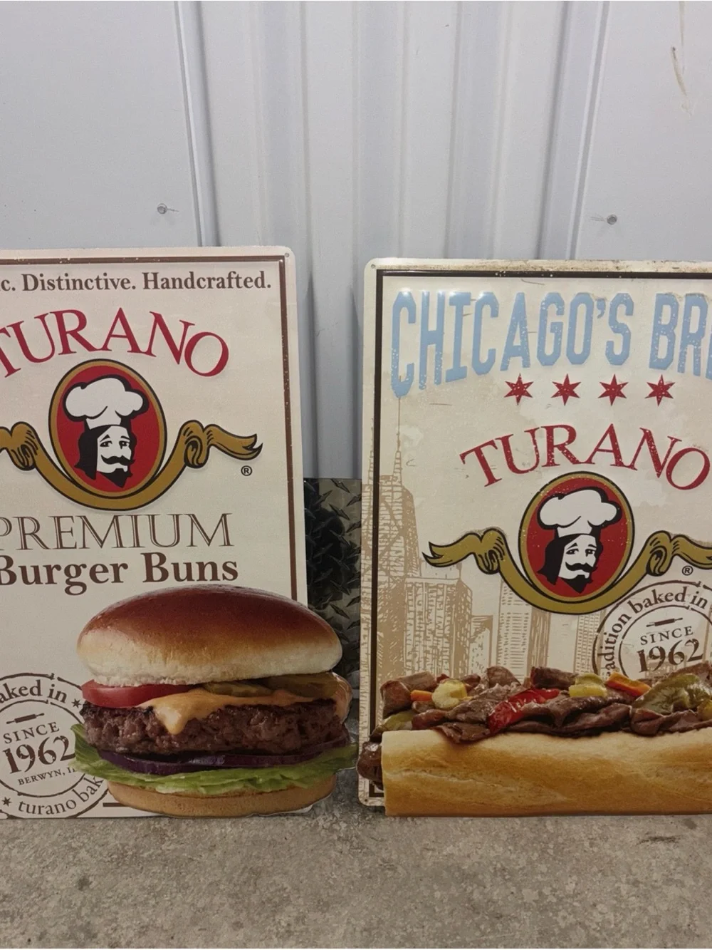 Turano Vintage-Style Kitchen Signs - Red, Cream